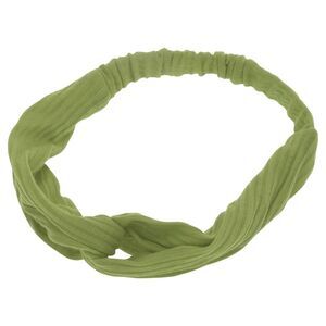Stripes Elastic Cross Headwrap Army Green